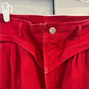 Vibrant Red Straight Men's Jeans